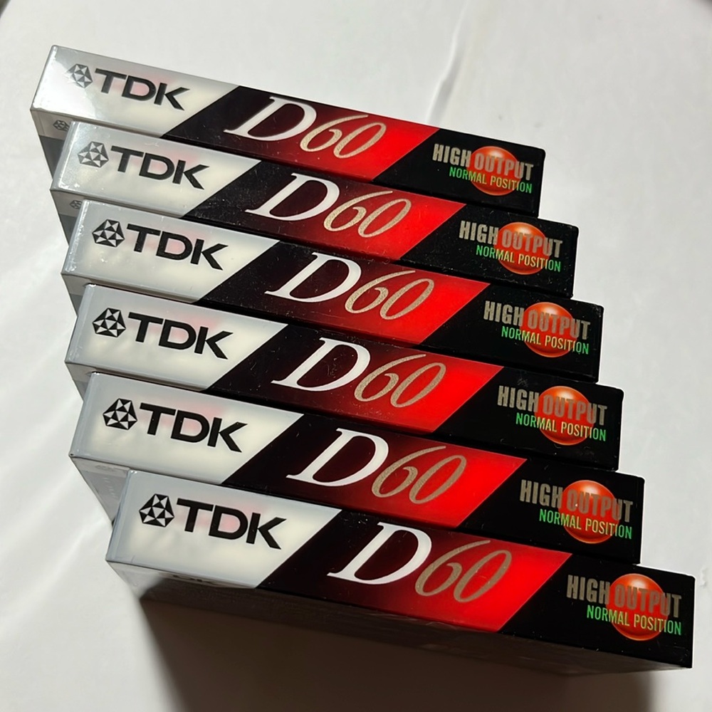 TDK D60 Audio Cassettes - SEALED! - Lot of 6